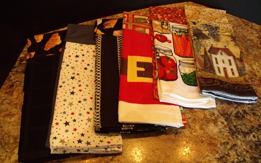 Kitchen Towel Scarves, many different designs and for all holidays